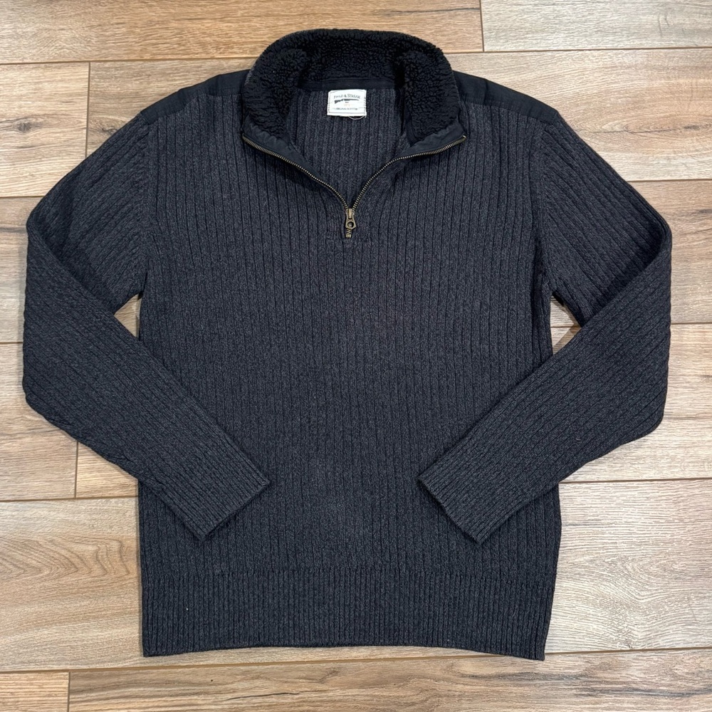 Field & Stream Men’s Gray Knitted Quarter Zip Sweater | Size XL